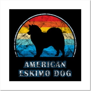 American Eskimo Dog Vintage Design Posters and Art